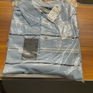 Jos. A. Bank Blue Striped Men's Polo Shirt